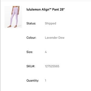Lululemon align pant 28